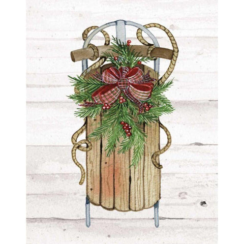 Holiday Sports II on White Wood White Modern Wood Framed Art Print by McKenna, Kathleen Parr
