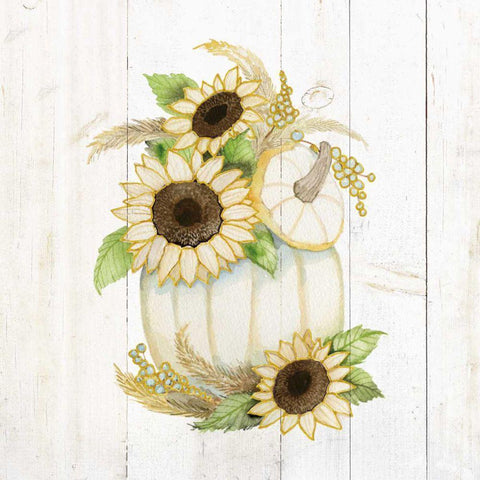 Autumn Elegance II Gold Black Modern Wood Framed Art Print by McKenna, Kathleen Parr