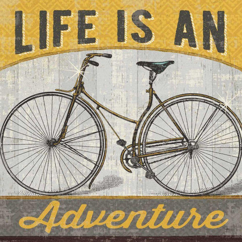 Life is an Adventure Gold Ornate Wood Framed Art Print with Double Matting by Studio, Pela