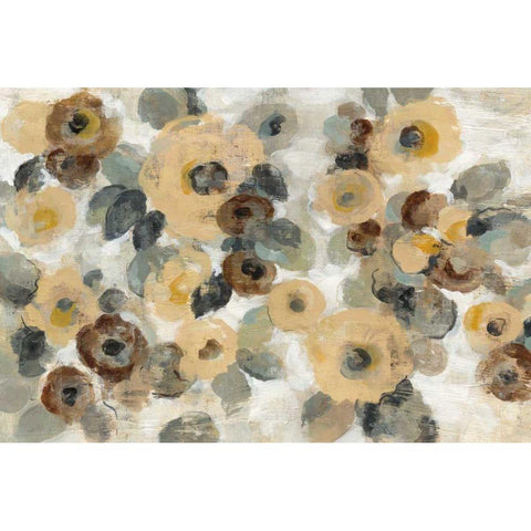 Neutral Floral Beige I Gold Ornate Wood Framed Art Print with Double Matting by Vassileva, Silvia