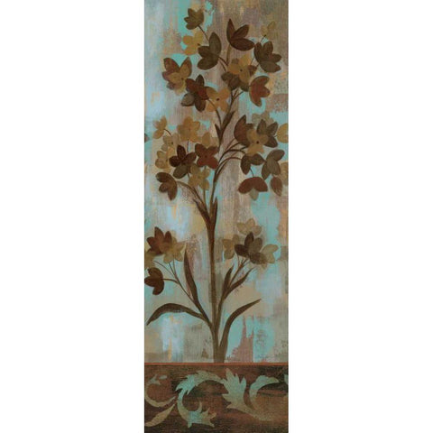 Monsoon Florals I Gold Ornate Wood Framed Art Print with Double Matting by Vassileva, Silvia