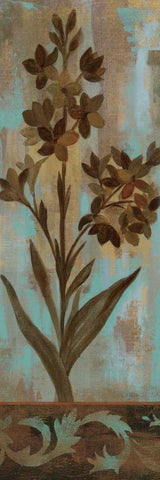 Monsoon Florals II Black Ornate Wood Framed Art Print with Double Matting by Vassileva, Silvia