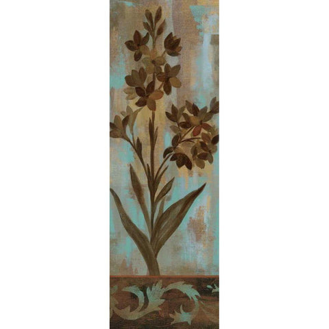 Monsoon Florals II Black Modern Wood Framed Art Print by Vassileva, Silvia