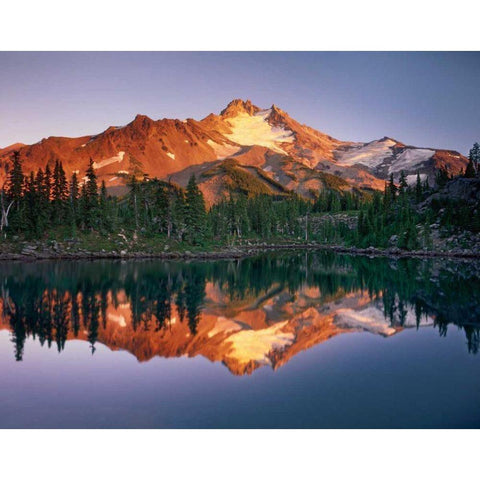 Mount Jefferson White Modern Wood Framed Art Print by Audit, Lisa