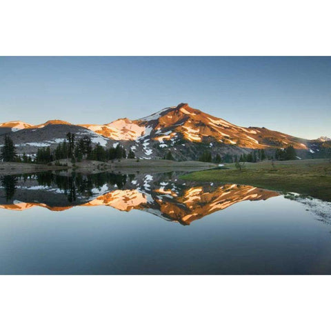 South Sister Reflection II Black Modern Wood Framed Art Print with Double Matting by Audit, Lisa