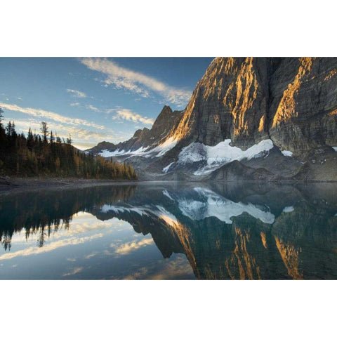 Floe Lake Reflection III White Modern Wood Framed Art Print by Audit, Lisa
