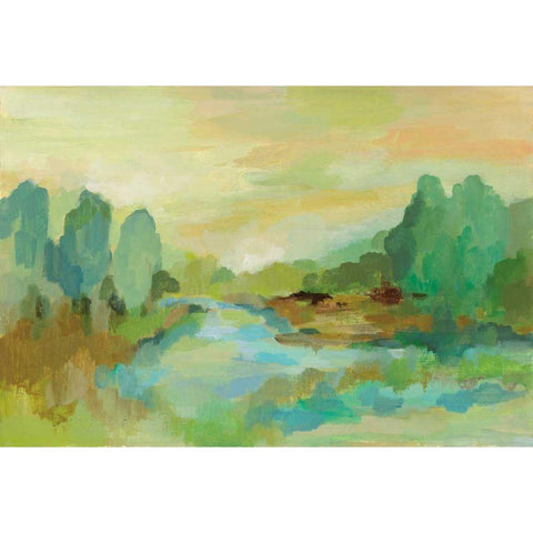 Jade Forest Black Modern Wood Framed Art Print by Vassileva, Silvia