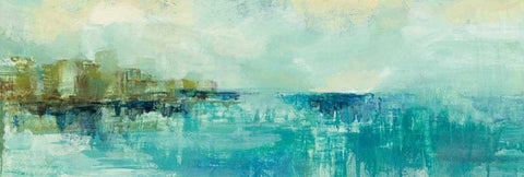 Cliff Side Town Black Ornate Wood Framed Art Print with Double Matting by Vassileva, Silvia