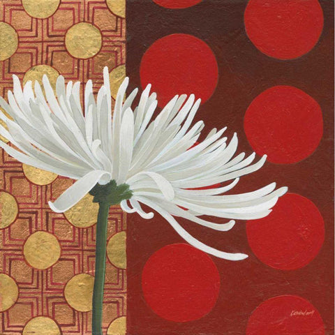 Morning Chrysanthemum I Black Modern Wood Framed Art Print with Double Matting by Lovell, Kathrine