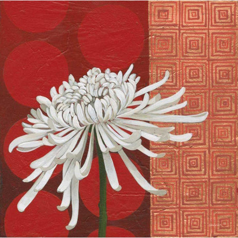 Morning Chrysanthemum II Black Modern Wood Framed Art Print with Double Matting by Lovell, Kathrine