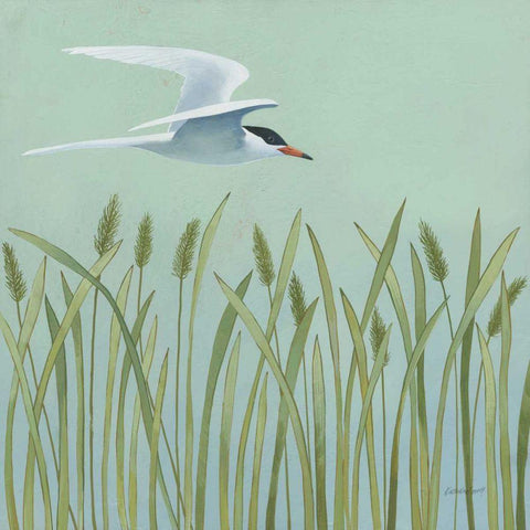 Free as a Bird I White Modern Wood Framed Art Print with Double Matting by Lovell, Kathrine