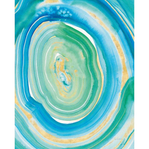 Terrain Gilded II Crop White Modern Wood Framed Art Print by Schlabach, Sue