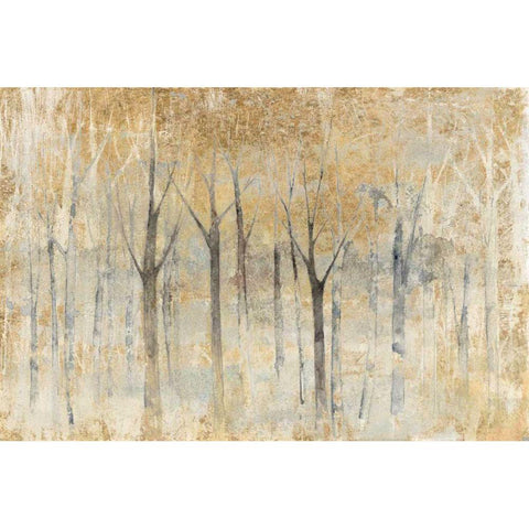 Seasons End Gold White Modern Wood Framed Art Print by Tillmon, Avery