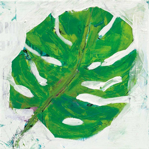 Single Leaf Play on White White Modern Wood Framed Art Print by Day, Kellie