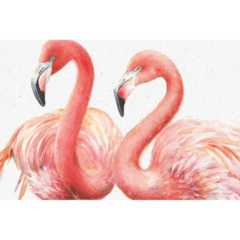 Gracefully Pink I Gold Ornate Wood Framed Art Print with Double Matting by Audit, Lisa