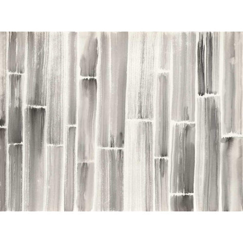 Bamboo Pattern Black Modern Wood Framed Art Print by Nai, Danhui