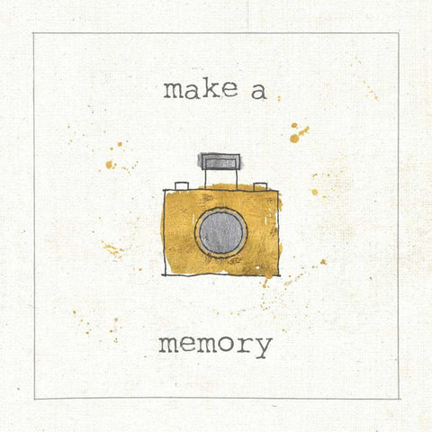 Lil Memos Make a Memory Black Modern Wood Framed Art Print with Double Matting by Pela Studio