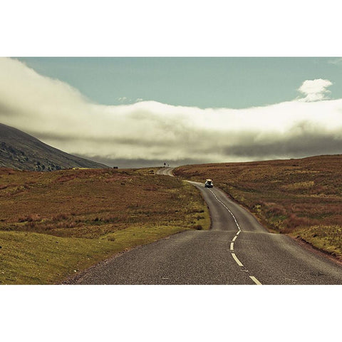 The Open Road Crop White Modern Wood Framed Art Print by Bevan, Keri