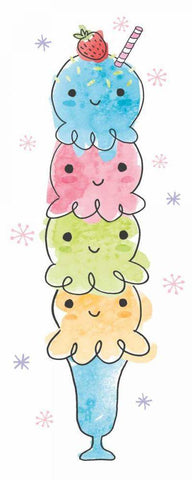 My Treat Panel II Black Ornate Wood Framed Art Print with Double Matting by Hershey, Moira