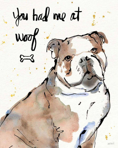 Strike a Paws I White Modern Wood Framed Art Print with Double Matting by Tavoletti, Anne