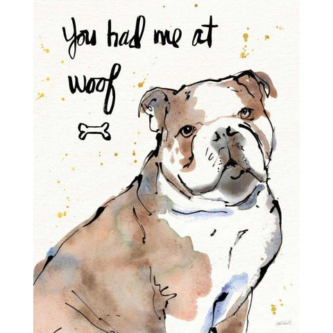 Strike a Paws I White Modern Wood Framed Art Print by Tavoletti, Anne