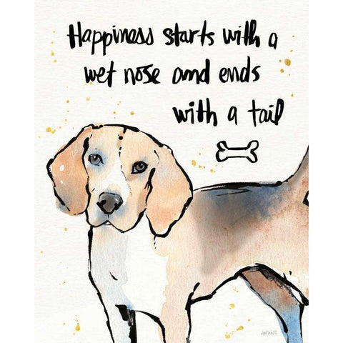 Strike a Paws IV White Modern Wood Framed Art Print by Tavoletti, Anne