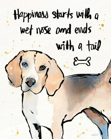 Strike a Paws IV White Modern Wood Framed Art Print with Double Matting by Tavoletti, Anne