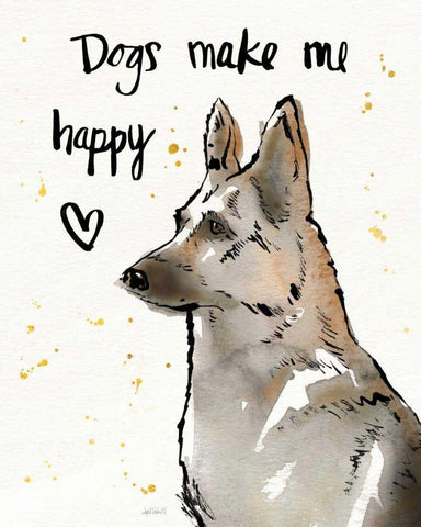 Strike a Paws VIII White Modern Wood Framed Art Print with Double Matting by Tavoletti, Anne