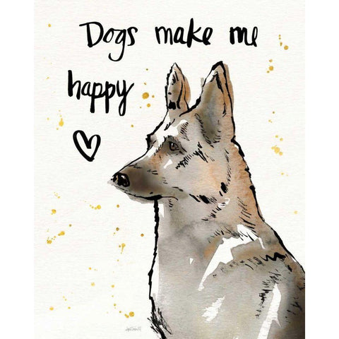 Strike a Paws VIII Black Modern Wood Framed Art Print by Tavoletti, Anne