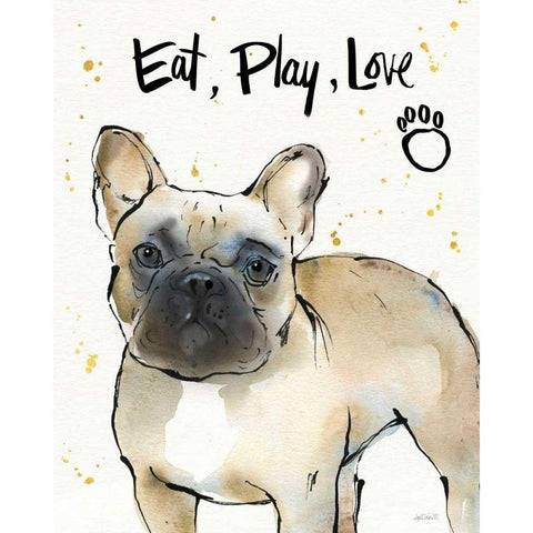 Strike a Paws VII Gold Ornate Wood Framed Art Print with Double Matting by Tavoletti, Anne