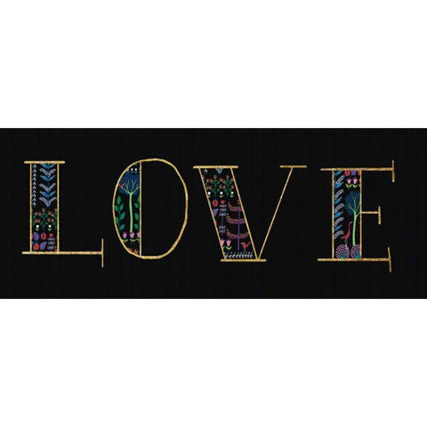 Bright Folklore Love White Modern Wood Framed Art Print by Wild Apple Portfolio