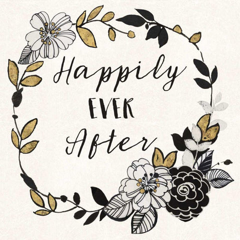 Dream Garden Inspiration I Black Modern Wood Framed Art Print by Wild Apple Portfolio