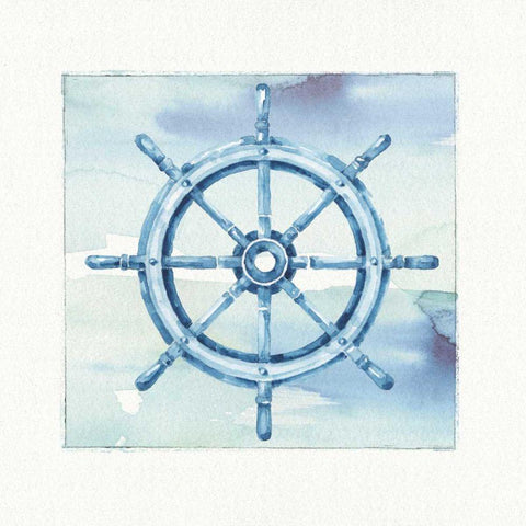 Sea Life Wheel v2 Gold Ornate Wood Framed Art Print with Double Matting by Audit, Lisa