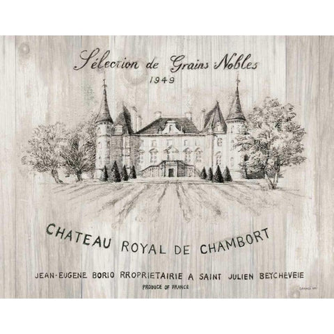 Chateau Chambort on Wood Gold Ornate Wood Framed Art Print with Double Matting by Nai, Danhui