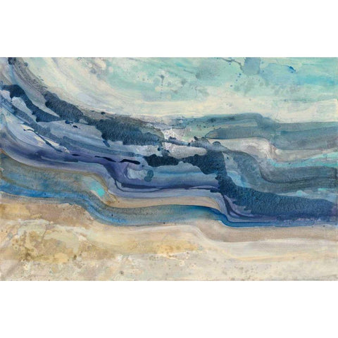 Currents Black Modern Wood Framed Art Print by Hristova, Albena