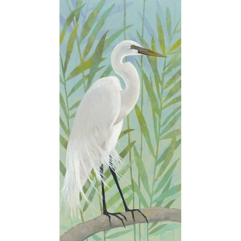 Egret by the Shore I Black Modern Wood Framed Art Print by Lovell, Kathrine