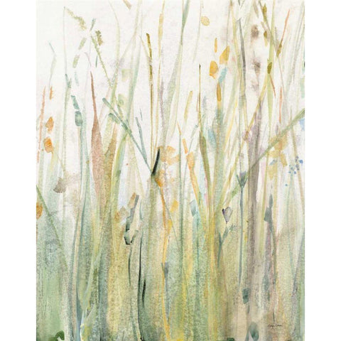 Spring Grasses I Crop White Modern Wood Framed Art Print by Tillmon, Avery