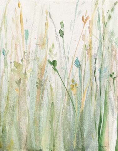 Spring Grasses II Crop White Modern Wood Framed Art Print with Double Matting by Tillmon, Avery