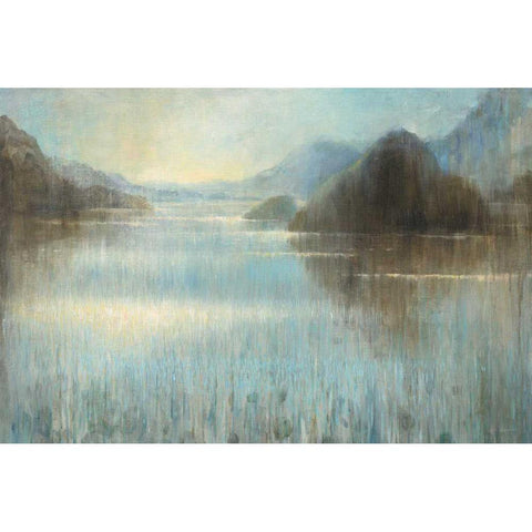 Through the Mist Crop Black Modern Wood Framed Art Print with Double Matting by Nai, Danhui