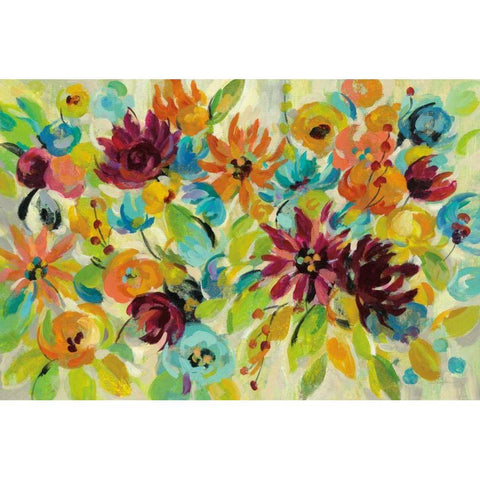 Autumn Joy Black Modern Wood Framed Art Print with Double Matting by Vassileva, Silvia