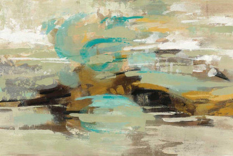 Hidden Lagoon Black Ornate Wood Framed Art Print with Double Matting by Vassileva, Silvia