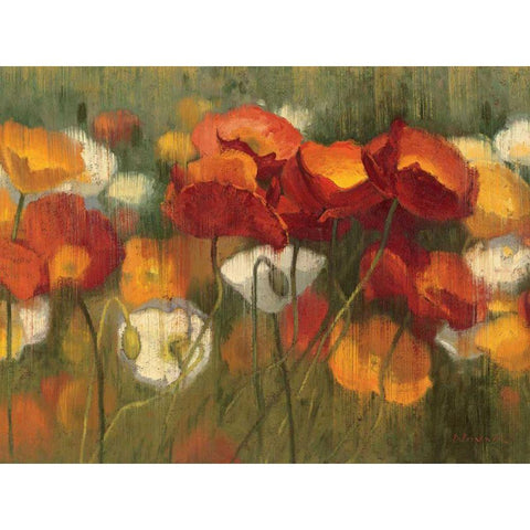 The Power of Red II Gold Ornate Wood Framed Art Print with Double Matting by Novak, Shirley