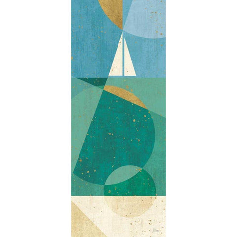 Seascape II Black Modern Wood Framed Art Print by Charron, Veronique