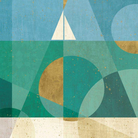 Seascape V White Modern Wood Framed Art Print by Charron, Veronique