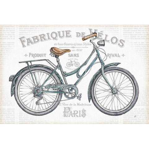 Bicycles I Gold Ornate Wood Framed Art Print with Double Matting by Brissonnet, Daphne