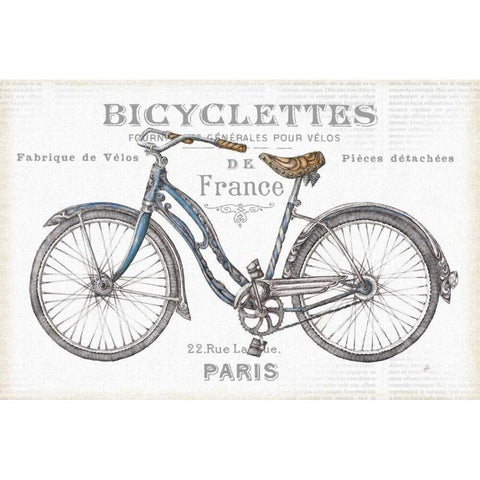 Bicycles II Gold Ornate Wood Framed Art Print with Double Matting by Brissonnet, Daphne