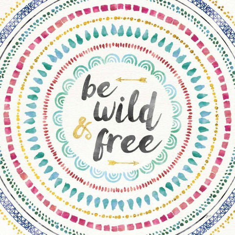 Wild and Free I Gold Ornate Wood Framed Art Print with Double Matting by Aiken, Jess
