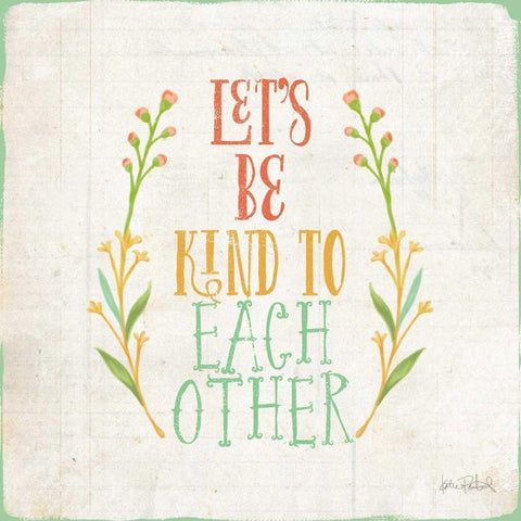 Be Kind I Black Modern Wood Framed Art Print by Pertiet, Katie
