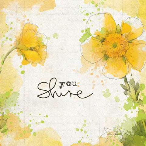 You Shine I Gold Ornate Wood Framed Art Print with Double Matting by Pertiet, Katie
