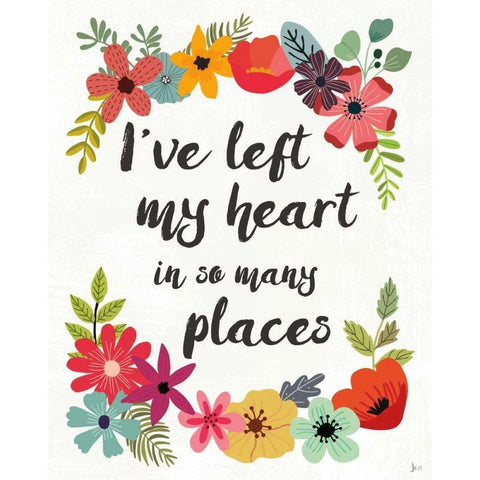 Words and Petals II Gold Ornate Wood Framed Art Print with Double Matting by Aiken, Jess